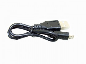 충전기용케이블(5핀, USB용, L/500mm, 흑색/백색)