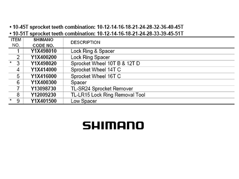 후일 스프라켓(12단, 시마노 XTR, CS-M9100, 16TC)